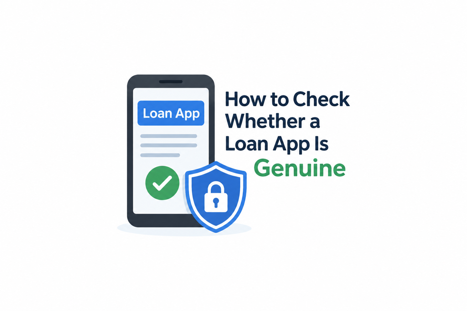 How to check whether a loan app is genuine by verifying lender details and safety features.